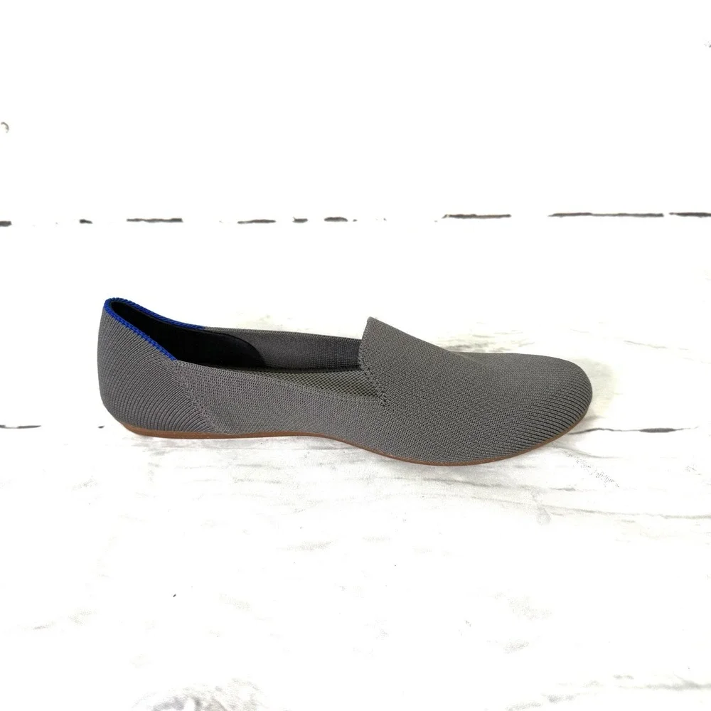 Rothy's Shoes Women's 8 Gray The Flat Slip On Knit Round Toe Comfort New